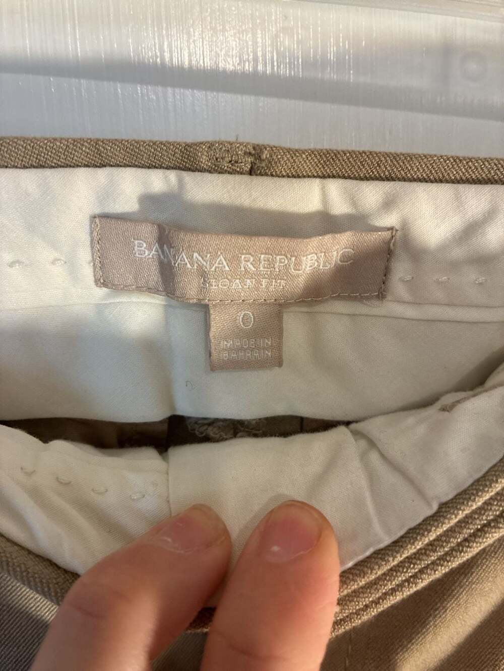 Banana Republic Sloan Fit Pants Size 0 Tan Stretch Ankle Trouser